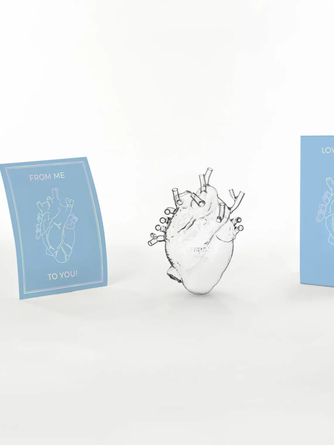 Jarrones|Jarrones>SELETTI Jarrón de cristal Love in Bloom, 24 cm