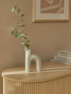 Jarrones|Jarrones>Broste Copenhagen Jarrón de gres de diseño Hector, 19 cm