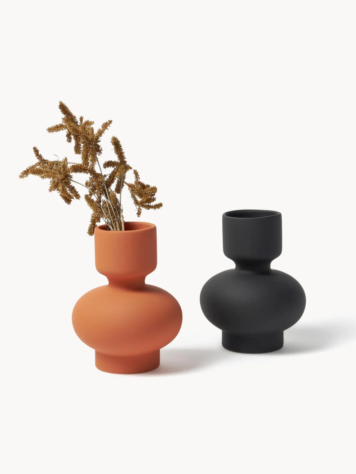 Jarrones|Jarrones>Westwing Collection Jarrón de gres Elta, 16 cm Ocre