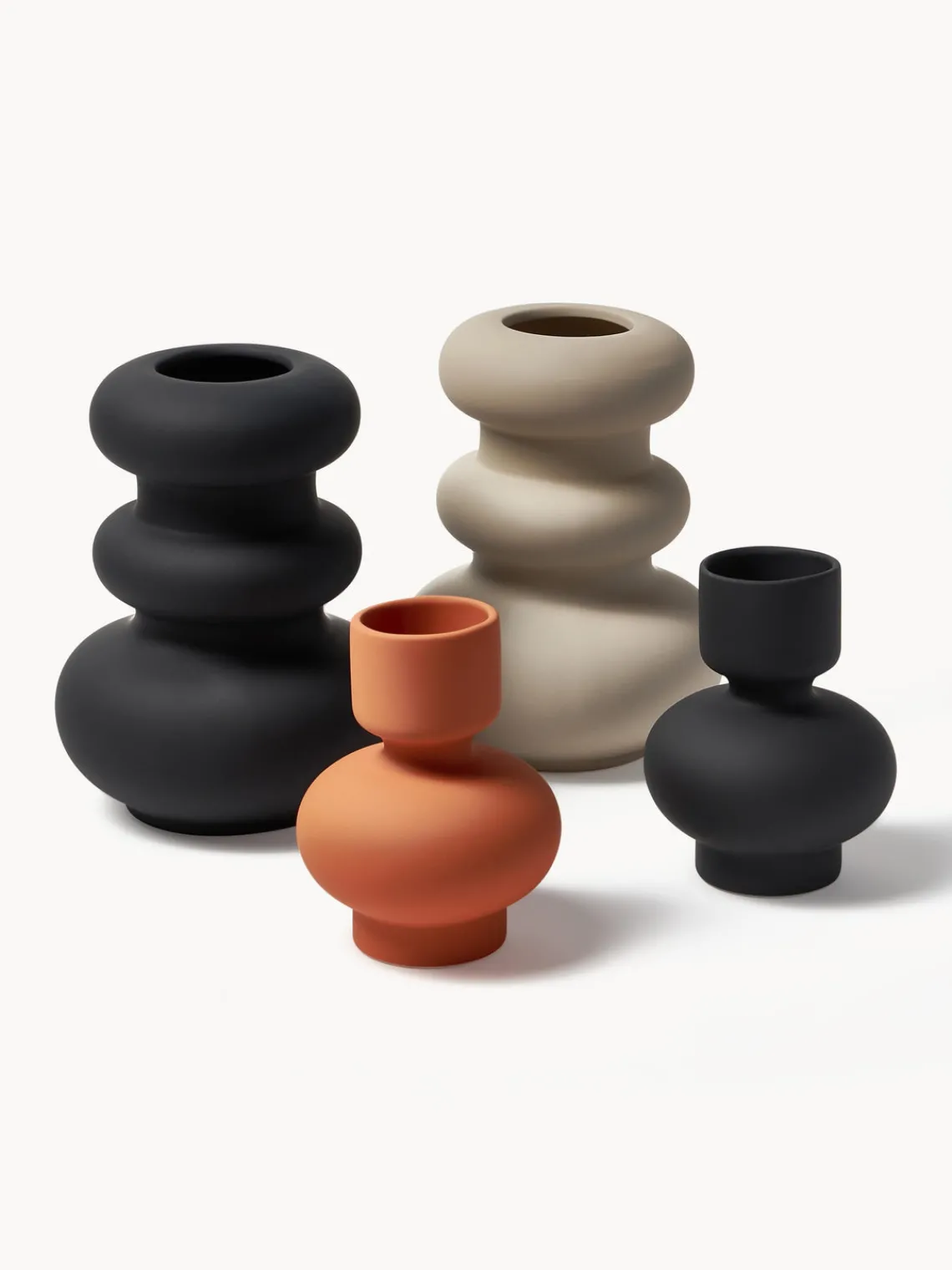 Jarrones|Jarrones>Westwing Collection Jarrón de gres Elta, 16 cm Ocre