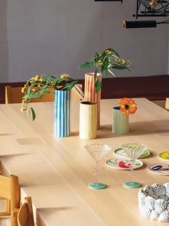 Jarrones|Jarrones>&k Amsterdam Jarrón de porcelana artesanal Ray, 13 cm