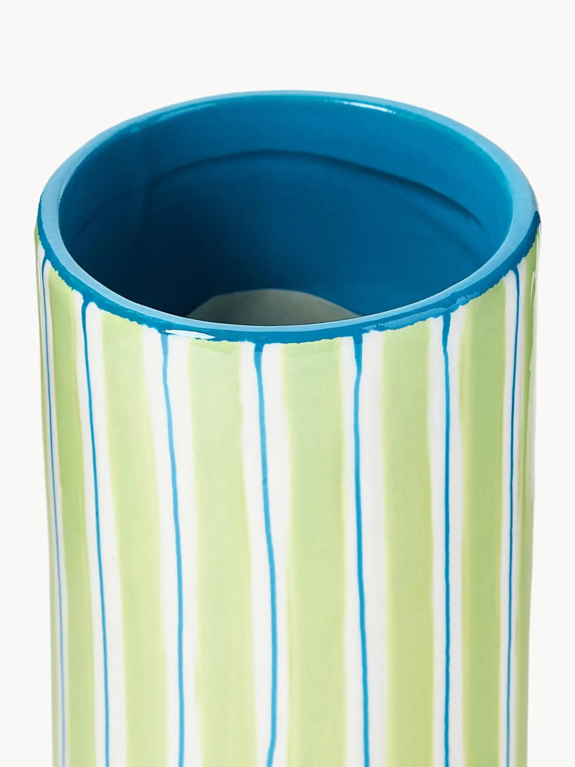 Jarrones|Jarrones>&k Amsterdam Jarrón de porcelana artesanal Ray, 13 cm