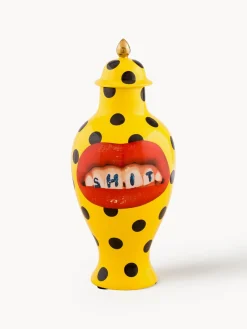 Online Jarrón de porcelana con tapa Toiletpaper, 47 cm Jarrones|Jarrones