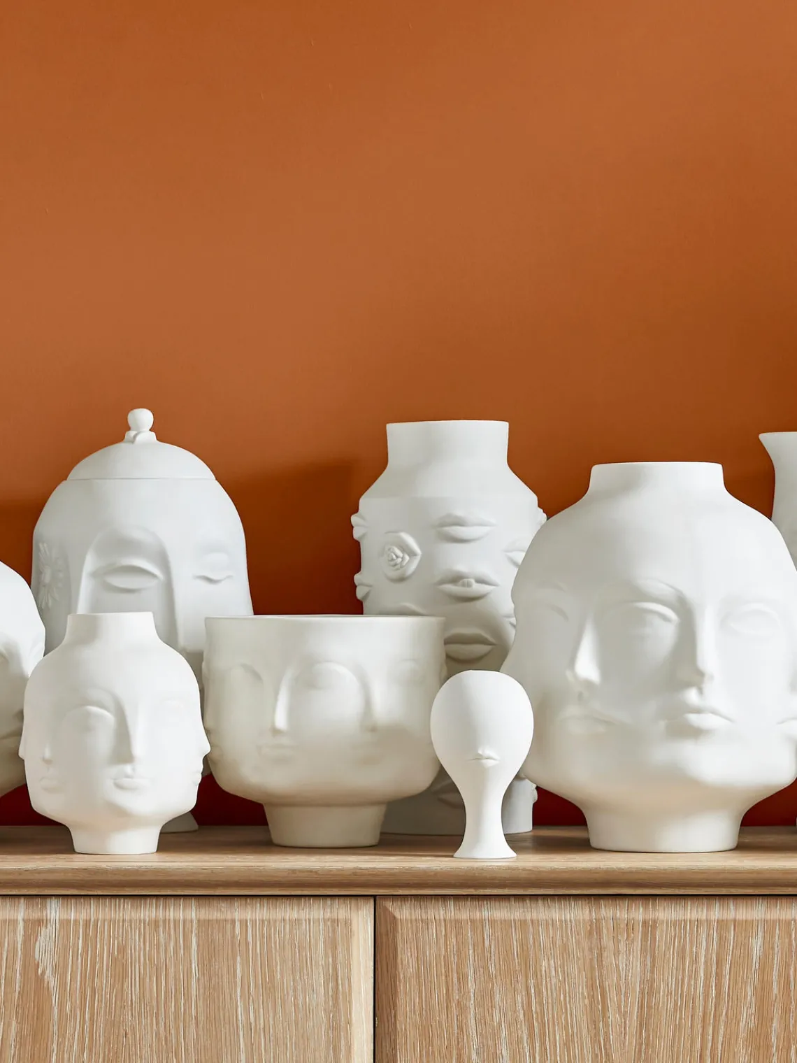 Jarrones|Jarrones>Jonathan Adler Jarrón de porcelana Dora Maar, 36 cm