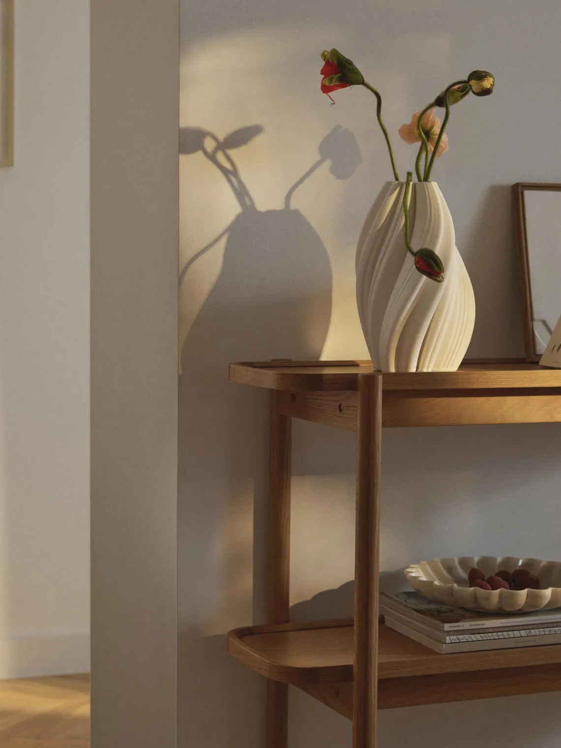 Jarrones|Jarrones>Westwing Collection Jarrón de porcelana en 3D Melody, 29 cm