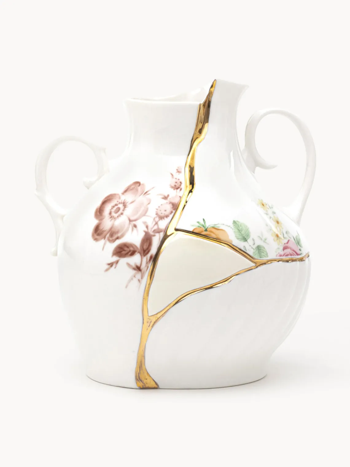 Jarrones|Jarrones>SELETTI Jarrón de porcelana fina Kintsugi, 19 cm