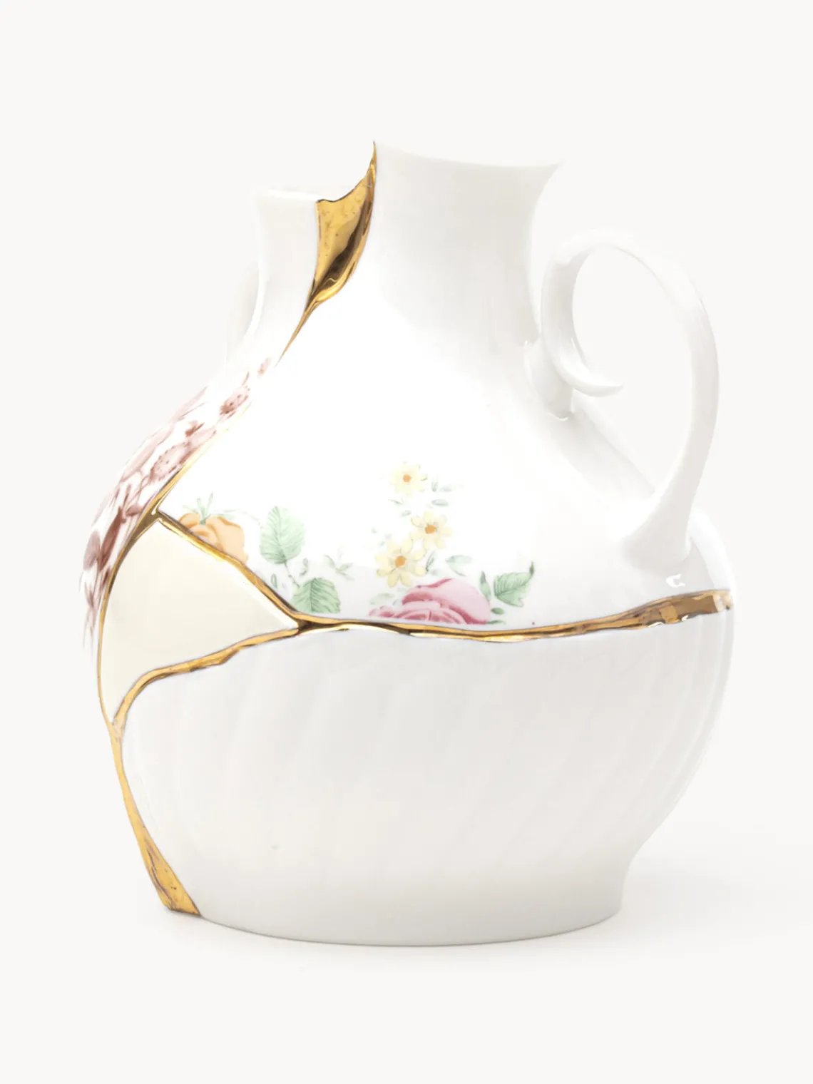 Jarrones|Jarrones>SELETTI Jarrón de porcelana fina Kintsugi, 19 cm