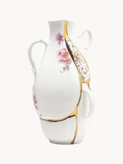 Jarrones|Jarrones></noscript>SELETTI Jarrón de porcelana fina Kintsugi, 32 cm