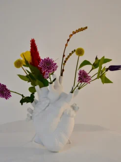 Jarrones|Jarrones>SELETTI Jarrón de porcelana Love, Al 25 cm Blanco mate