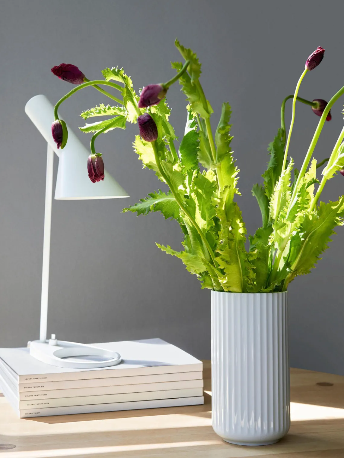 Jarrones|Jarrones>Lyngby Porcelaen Jarrón de porcelana Lyngby, 21 cm Blanco