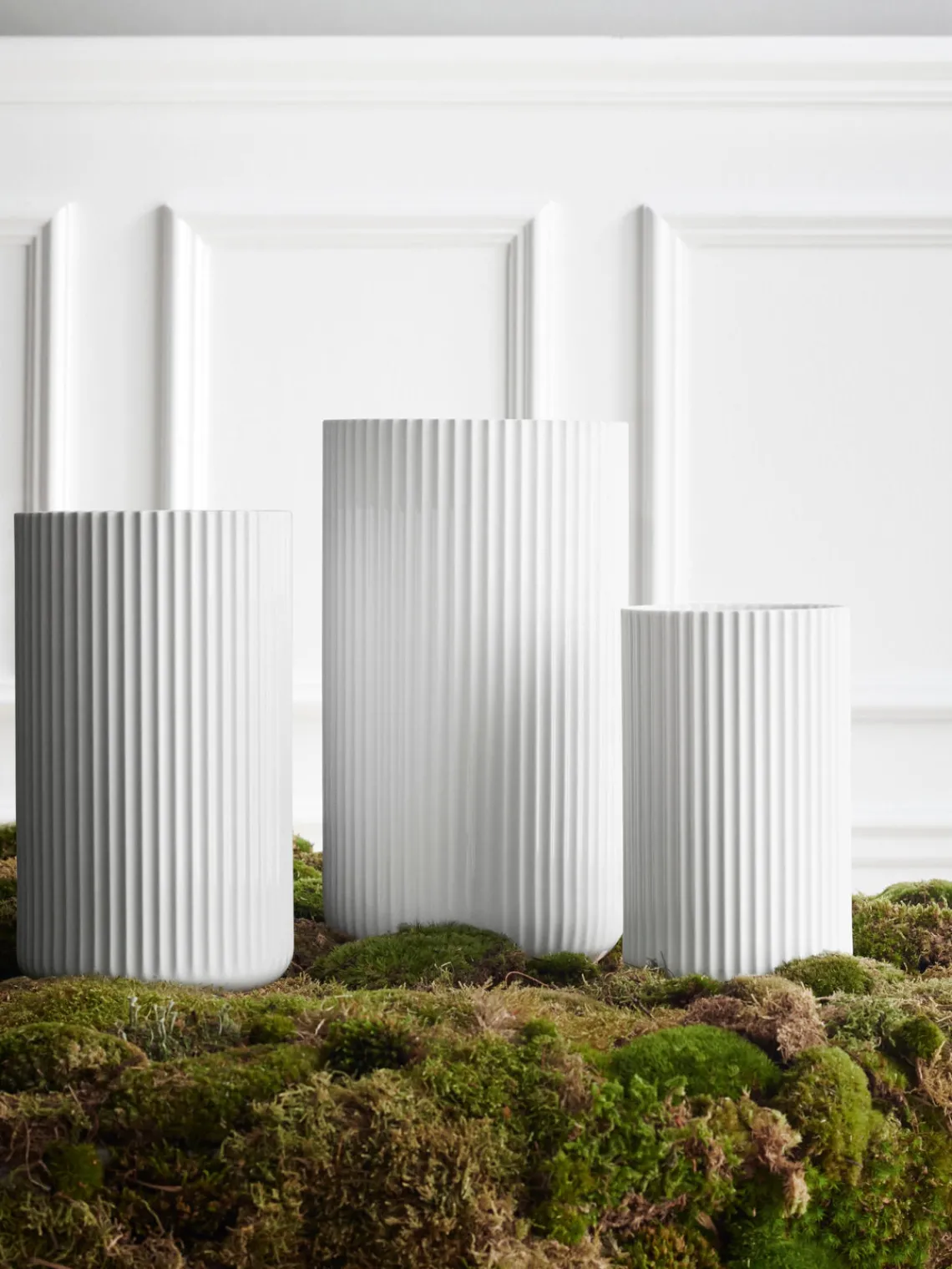 Jarrones|Jarrones>Lyngby Porcelaen Jarrón de porcelana Lyngby, 21 cm Blanco