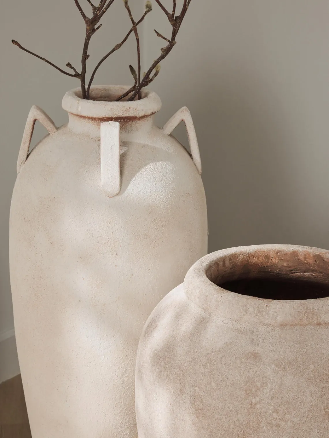 Jarrones|Decoración>Westwing Collection Jarrón de suelo grande Leana, 50 cm