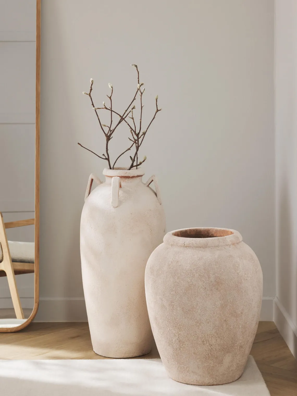 Jarrones|Decoración>Westwing Collection Jarrón de suelo grande Leana, 50 cm