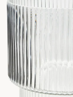 New Jarrón de vidrio acanalado Lija, 30 cm Jarrones|Jarrones