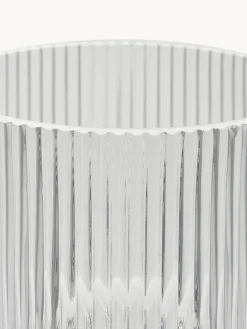 New Jarrón de vidrio acanalado Lija, 30 cm Jarrones|Jarrones