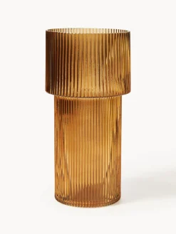 New Jarrón de vidrio acanalado Lija, 30 cm Jarrones|Jarrones