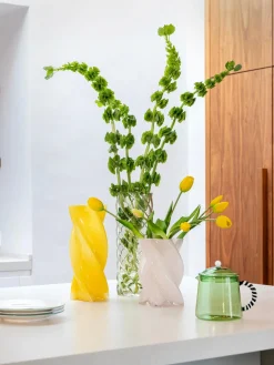 Discount Jarrón de vidrio artesanal Marshmallow, 20 cm Jarrones|Jarrones