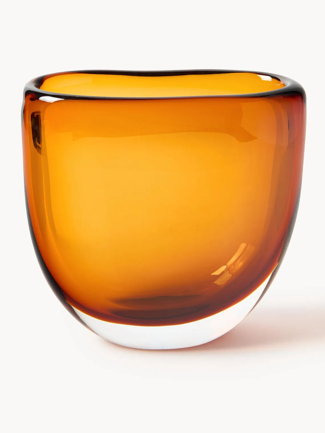Jarrones|Jarrones>Westwing Collection Jarrón de vidrio Aurum, 20 cm Naranja transparente