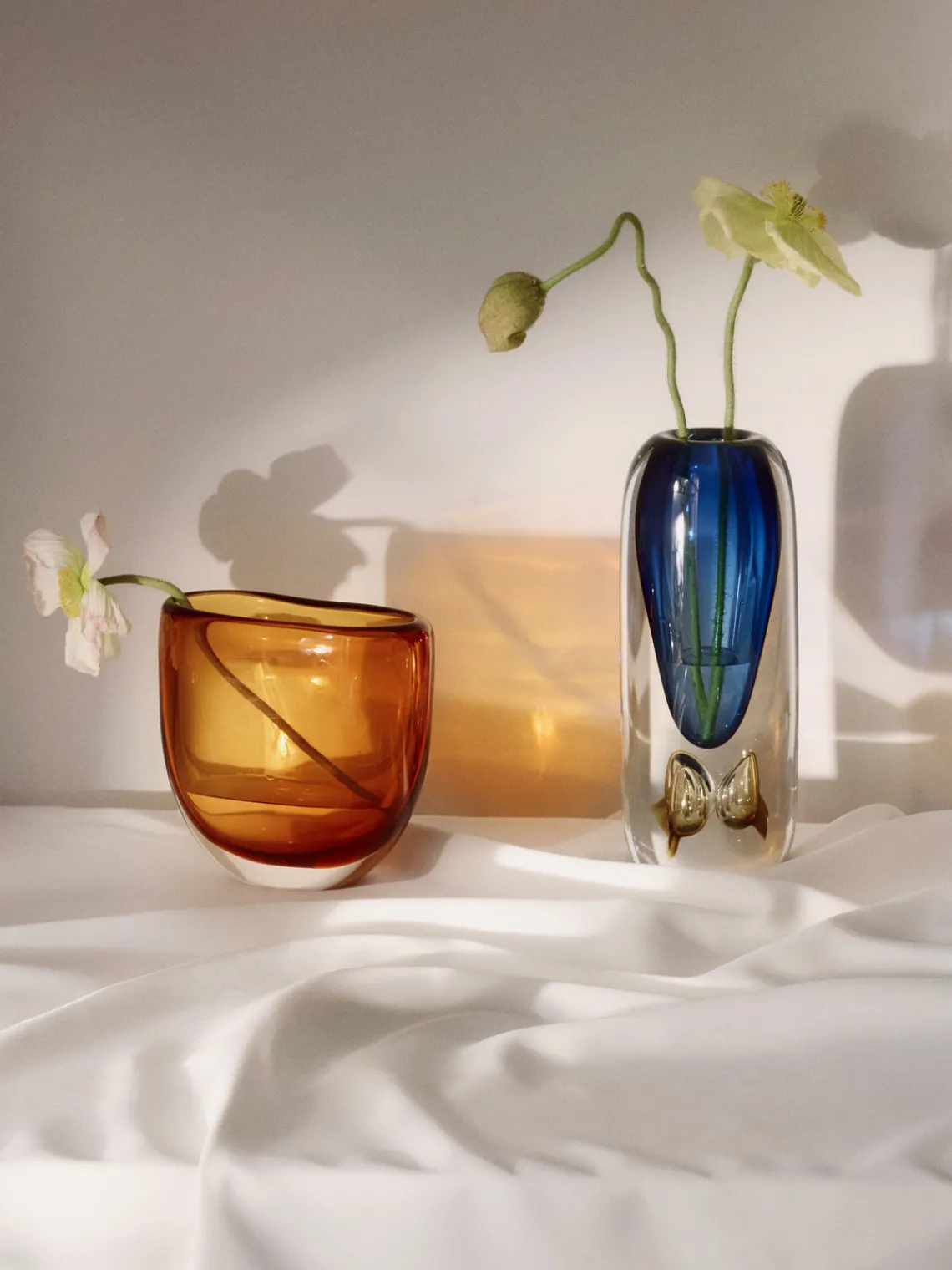 Jarrones|Jarrones>Westwing Collection Jarrón de vidrio Aurum, 20 cm Naranja transparente