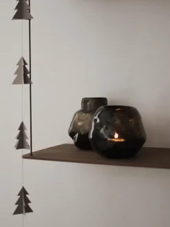 Jarrones|Jarrones>DBKD Jarrón de vidrio Bunch, 12 cm Greige semitransparente