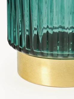 Jarrones|Jarrones>Westwing Collection Jarrón de vidrio con base de metal Lene, Al 20 cm