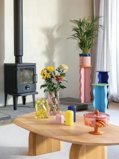 Jarrones|Jarrones>&k Amsterdam Jarrón de vidrio Marshmallow, 25 cm