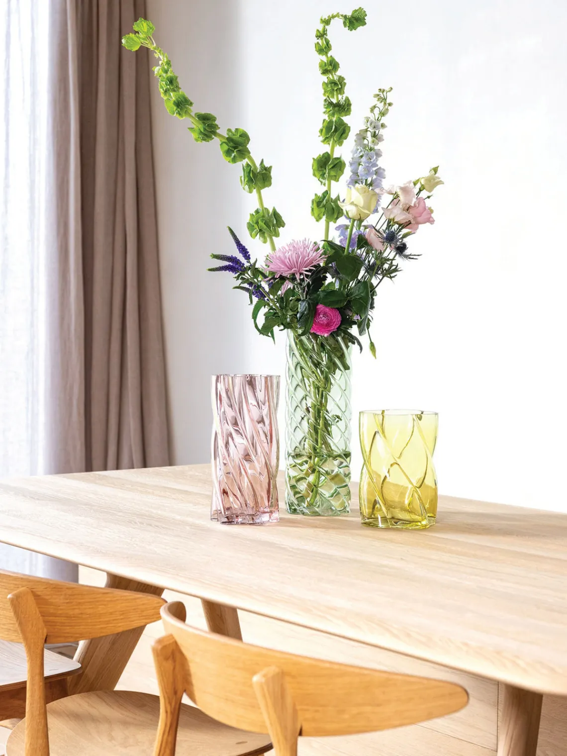 Jarrones|Jarrones>&k Amsterdam Jarrón de vidrio Marshmallow, 25 cm