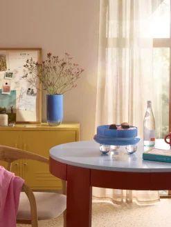 Jarrones|Jarrones>Westwing Collection Jarrón de vidrio Rosabella, 28 cm Azul