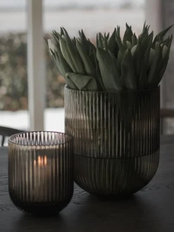 Jarrones|Jarrones>DBKD Jarrón de vidrio Simple Stripe, 22 cm