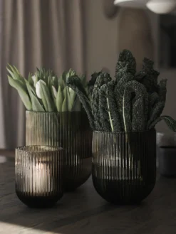 Jarrones|Jarrones></noscript>DBKD Jarrón de vidrio Simple Stripe, 22 cm