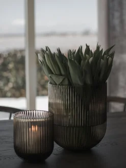 Jarrones|Jarrones></noscript>DBKD Jarrón de vidrio Simple Stripe, 14 cm