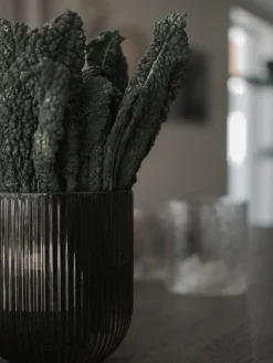 Clearance Jarrón de vidrio Simple Stripe, 18 cm Jarrones|Jarrones