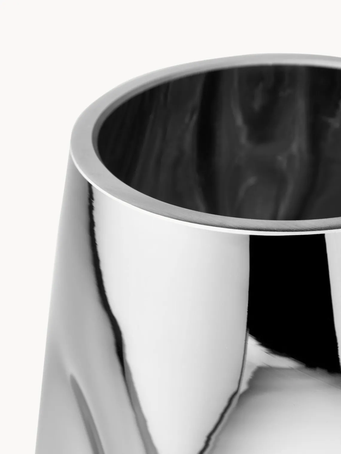 Jarrones|Jarrones>Westwing Collection Jarrón de vidrio soplado artesanalmente Mirror, 26 cm Plateado