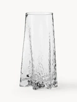 Hot Jarrón de vidrio soplado artesanalmente con relieves Gry, 30 cm Jarrones|Jarrones