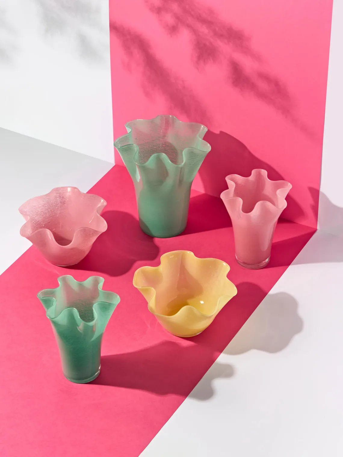 Jarrón de vidrio soplado artesanalmente Inaya, 25 cm Jarrones|Jarrones