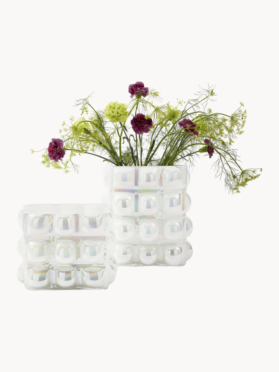 Jarrones|Jarrones>POLSPOTTEN Jarrón de vidrio soplado Bubble, 18 cm