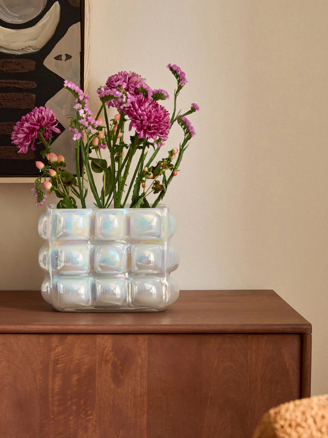 Jarrones|Jarrones>POLSPOTTEN Jarrón de vidrio soplado Bubble, 18 cm