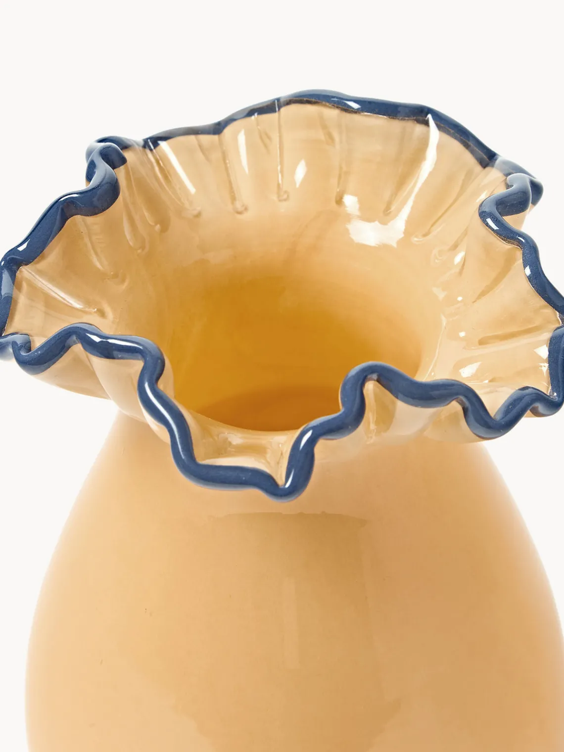 Sale Jarrón de vidrio soplado con adornos Gloria, Al 24 cm Jarrones|Jarrones