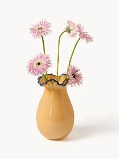 Sale Jarrón de vidrio soplado con adornos Gloria, Al 24 cm Jarrones|Jarrones