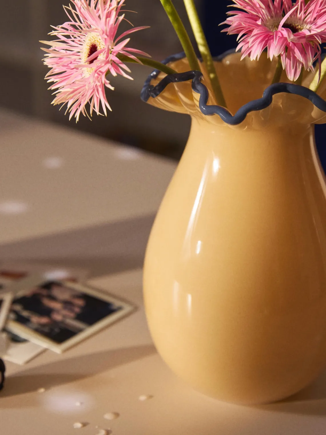 Sale Jarrón de vidrio soplado con adornos Gloria, Al 24 cm Jarrones|Jarrones