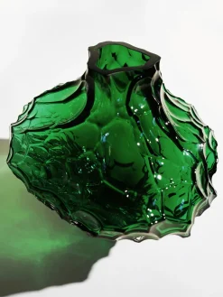 Jarrones|Jarrones></noscript>Hein Studio Jarrón de vidrio soplado Canyon, 23 cm Verde