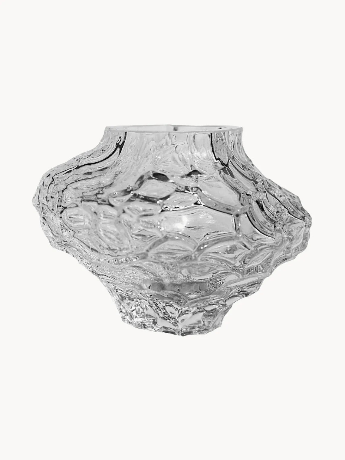 Jarrones|Jarrones>Hein Studio Jarrón de vidrio soplado Canyon, 8 cm Transparente