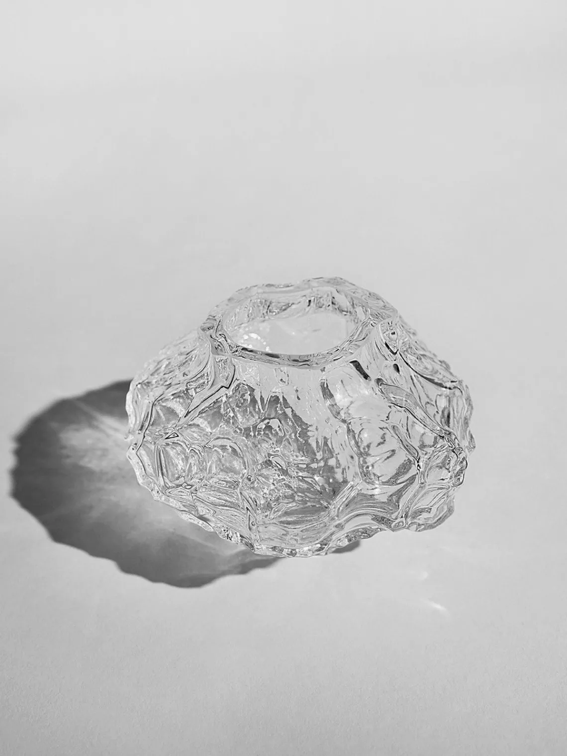 Jarrones|Jarrones>Hein Studio Jarrón de vidrio soplado Canyon, 8 cm Transparente