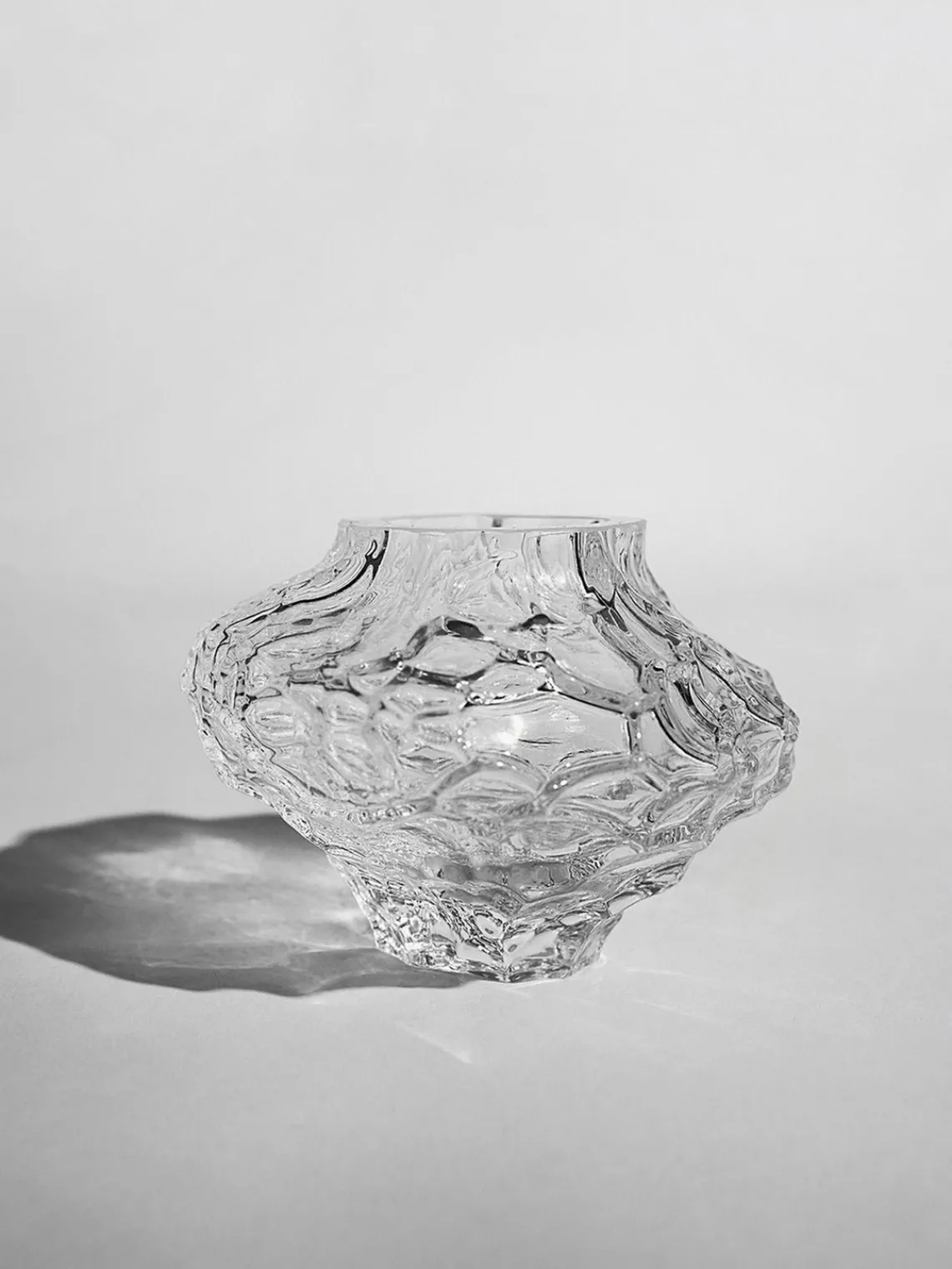 Jarrones|Jarrones>Hein Studio Jarrón de vidrio soplado Canyon, 8 cm Transparente