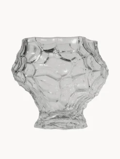 Jarrones|Jarrones>Hein Studio Jarrón de vidrio soplado Canyon, 18 cm Transparente