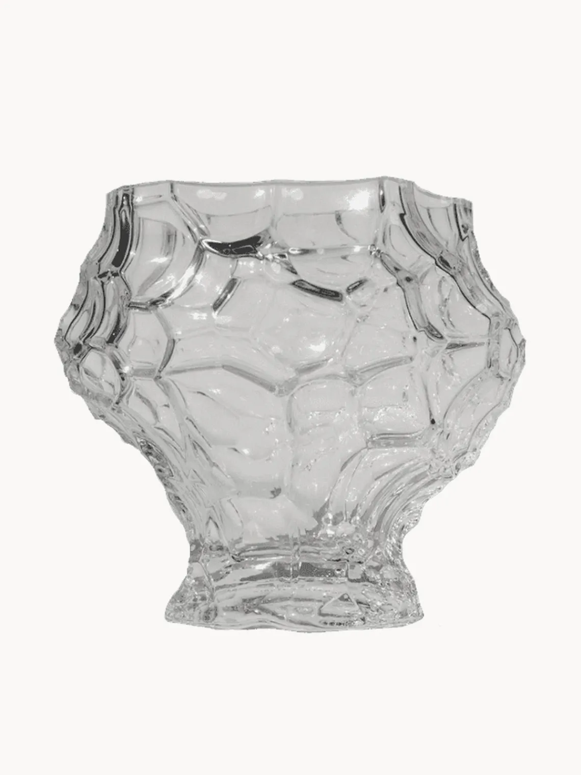 Jarrones|Jarrones>Hein Studio Jarrón de vidrio soplado Canyon, 18 cm Transparente