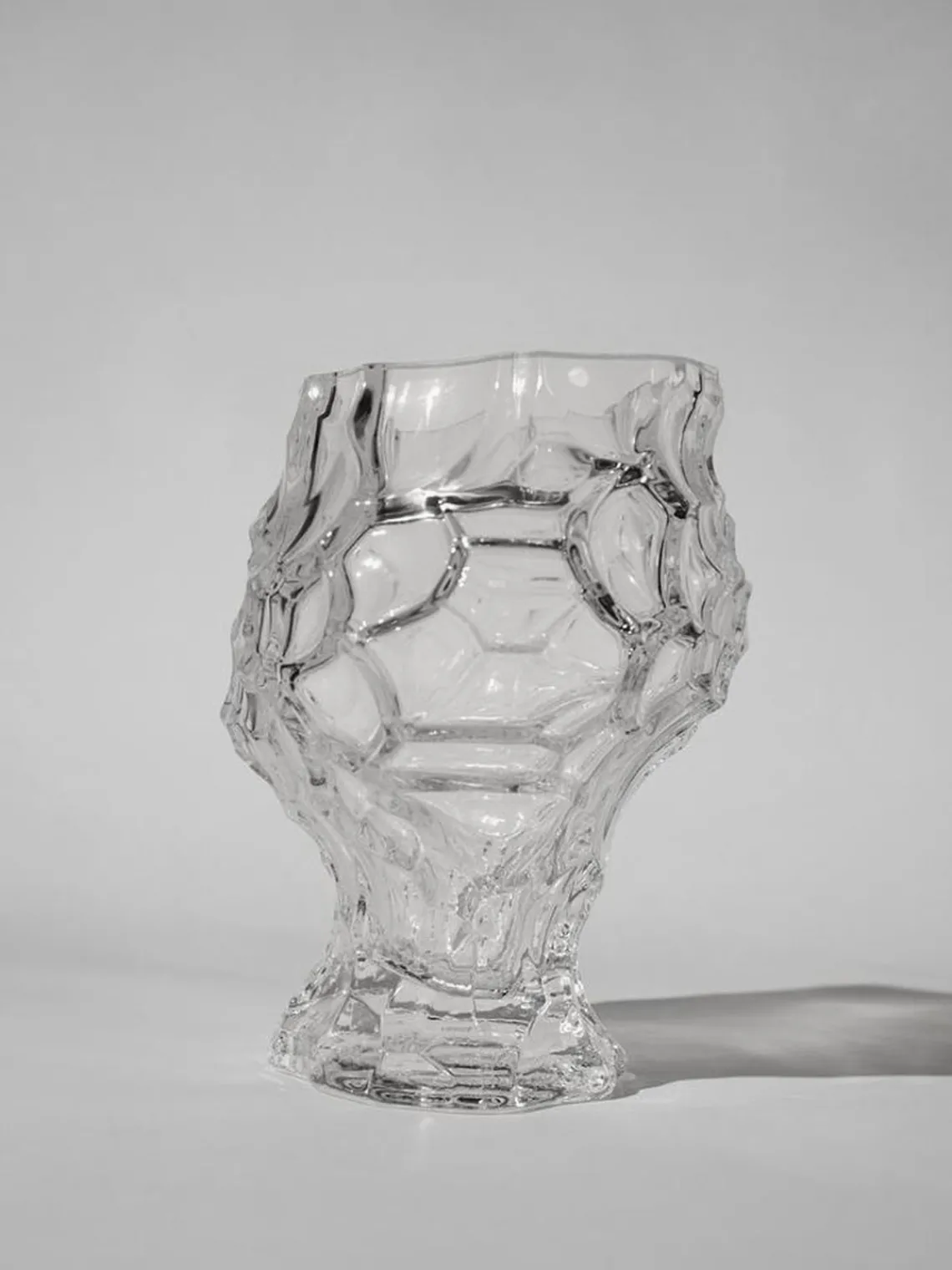 Jarrones|Jarrones>Hein Studio Jarrón de vidrio soplado Canyon, 18 cm Transparente