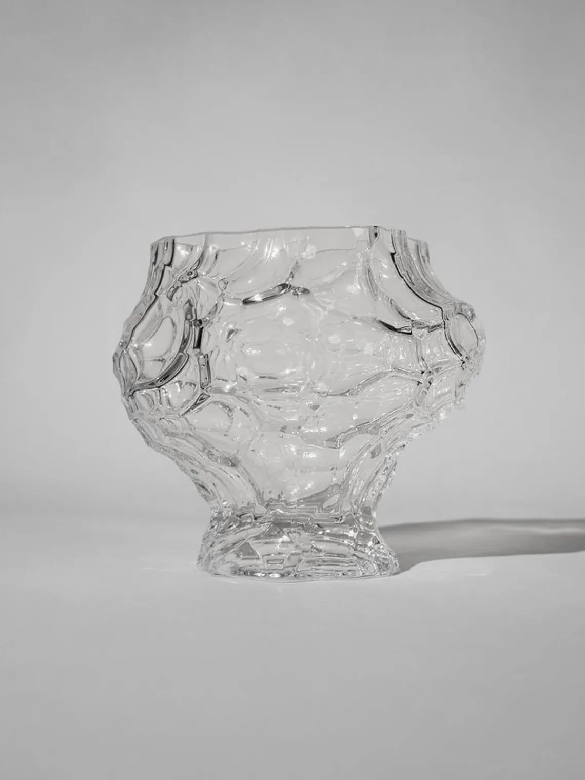 Jarrones|Jarrones>Hein Studio Jarrón de vidrio soplado Canyon, 18 cm Transparente