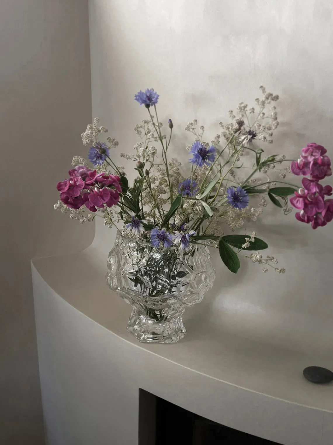 Jarrones|Jarrones>Hein Studio Jarrón de vidrio soplado Canyon, 18 cm Transparente