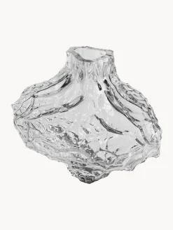 Jarrones|Jarrones>Hein Studio Jarrón de vidrio soplado Canyon, 23 cm Transparente